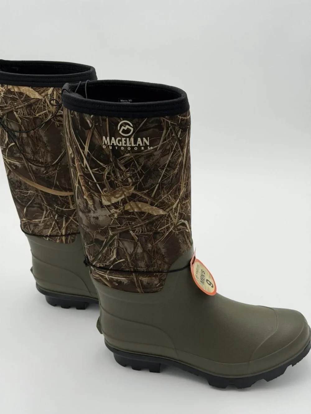 Magellan Outdoors Men's Hip Waders Rubber Thermal Insulated Size 9 Green Brown
